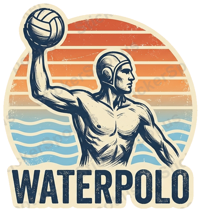 Distressed Water Polo Americana Sports Design