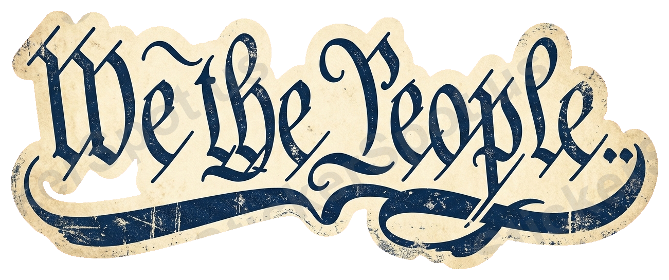 We The People Vintage Patriotic Quote Decal