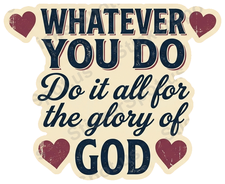Whatever You Do For The Glory Of God Quote