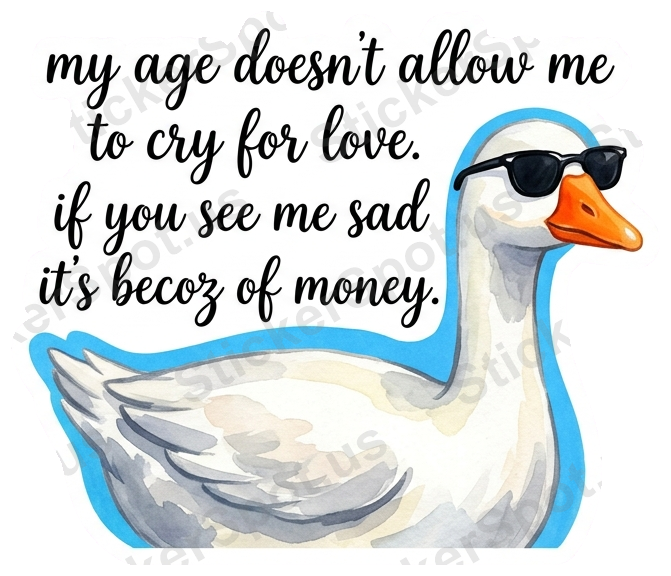 Funny Goose Quote Animal Humor Die-Cut Decal