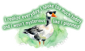 Whimsical Goose Quote Sunglasses Watercolor Design