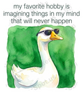Whimsical Goose Quote Humor Die-Cut Decal