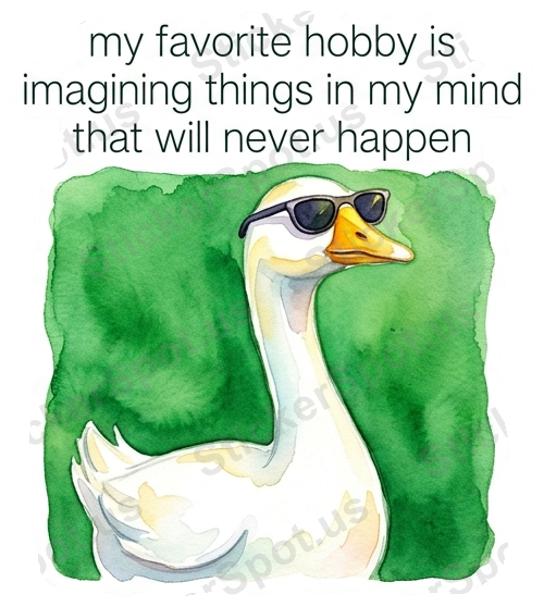 Whimsical Goose Quote Humor Die-Cut Decal