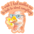 Whimsical Goose Watercolor Sarcastic Quote Art