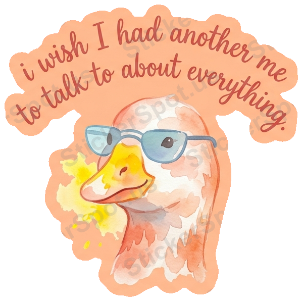Whimsical Goose Watercolor Sarcastic Quote Art