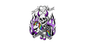 Whimsical Skeleton Edgy Tattoo Unicorn Sticker