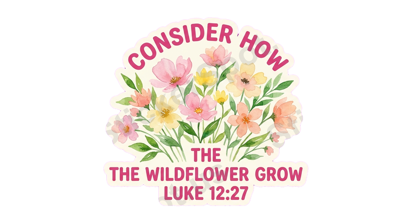 Consider How the Wildflowers Grow Floral Quote