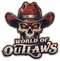 World of Outlaws Skull Cowboy Hat Racing Decal