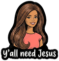Y'all Need Jesus Quirky Doll Religious Humor Design