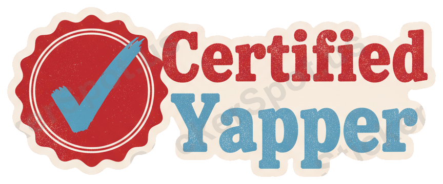 Certified Yapper Dog Lover Retro Badge