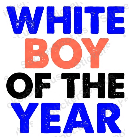 White Boy of the Year Bold Meme Design
