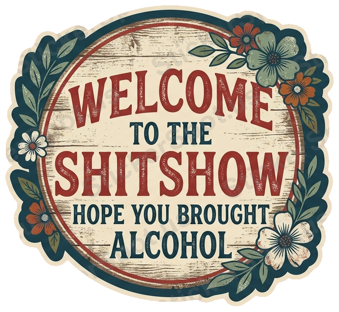 Welcome to the Shitshow Rustic Funny Quote