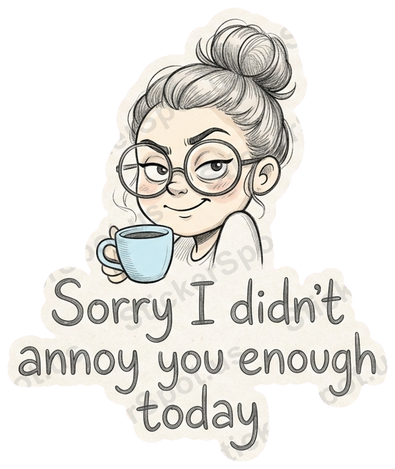 Sorry I Didn't Annoy You Enough Today Funny Quote